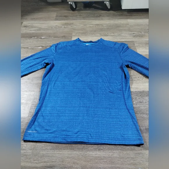 Base Layer 8 Performance Qwick-Dry Men XL Blue Long-Sleeve Fitness Shirt - Picture 5 of 14